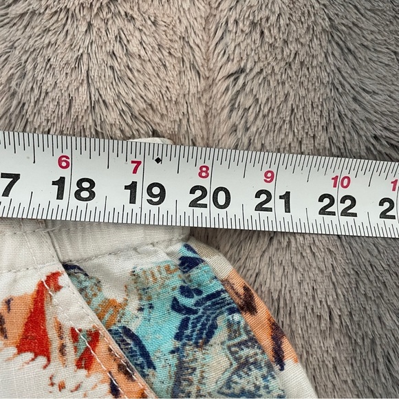 Chico’s 100% Linen Pull-On Pants – Paisley Boho Print – Size 3/16 - Picture 6 of 11